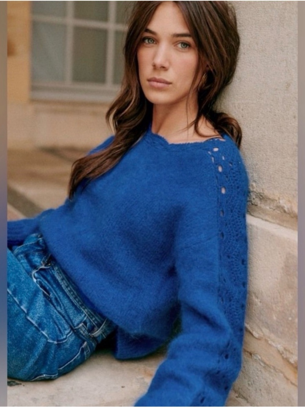 Sezane Stacy Jumper Majorelle Blue - Size L - Picture 2 of 10